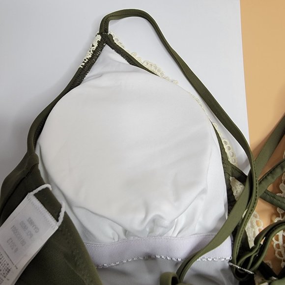 CUPSHE Women’s Ladies Vintage Lace Bikini Sets Beach Swimwear size L NWT - Picture 9 of 12